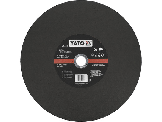 Диск відрізний по металу YATO, Ø= 400 х 32 мм, h= 4.0 мм / Код товару: YT-6137